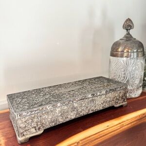 Beautiful vintage silver bohemian jewelry box